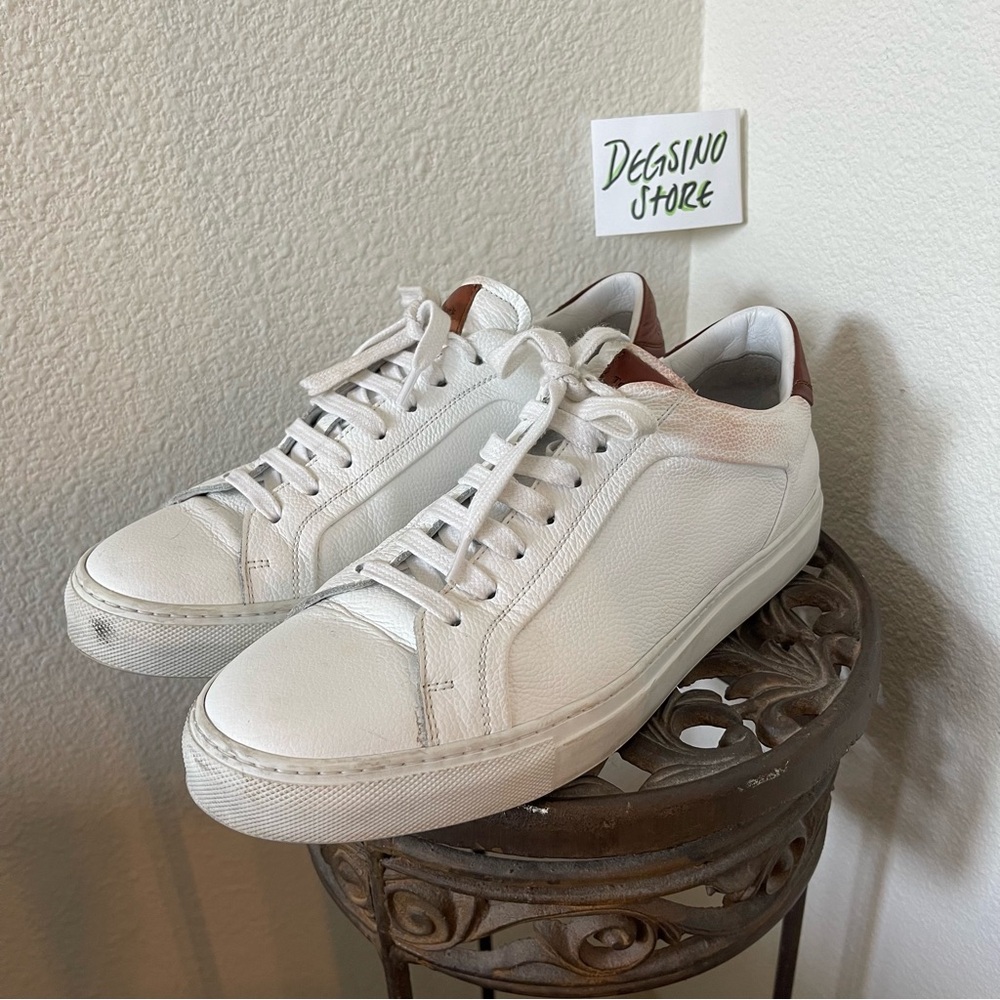 To Boot New York Carlin 357925 Pebble Leather Lace Sneaker Shoe
